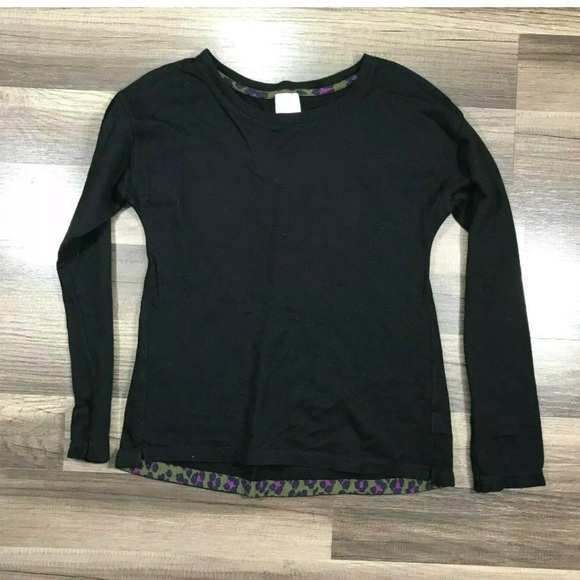 Ella Moss Girls Black Long Sleeve Knit Top - Picture 1 of 4